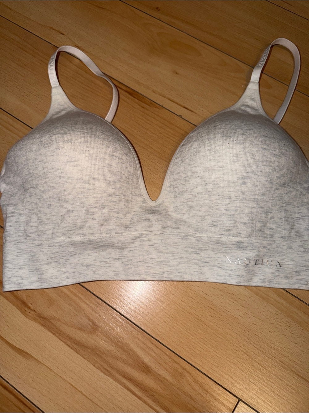 Nautica Seamless Heathered Light Gray T-Shirt Bra